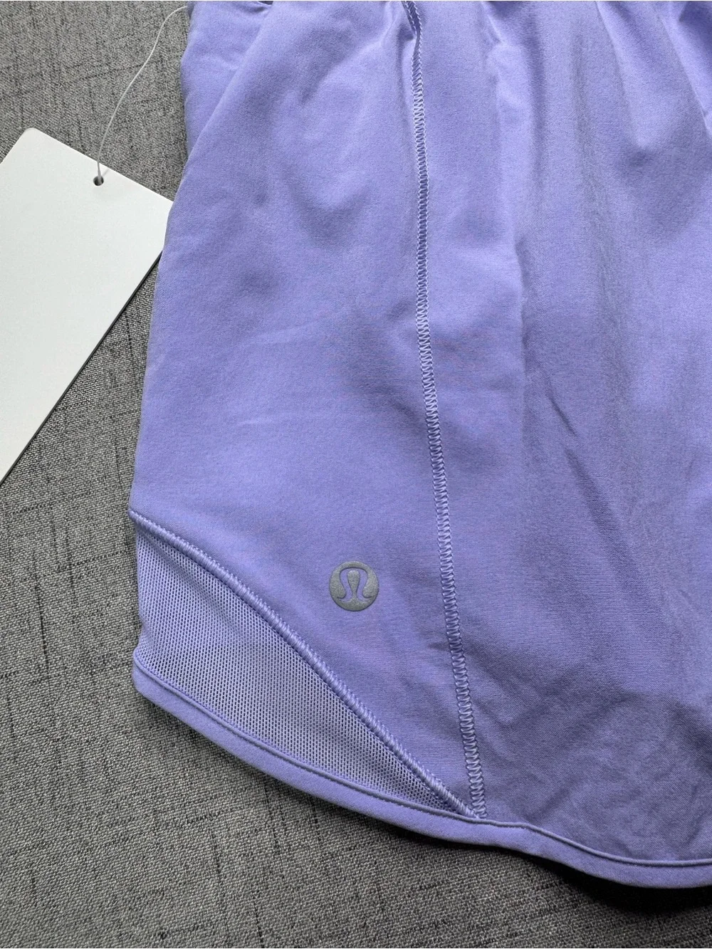 Lululemon Hottie Hot High Rise Athletic Shorts Lilac Smoke Size 12 NWT